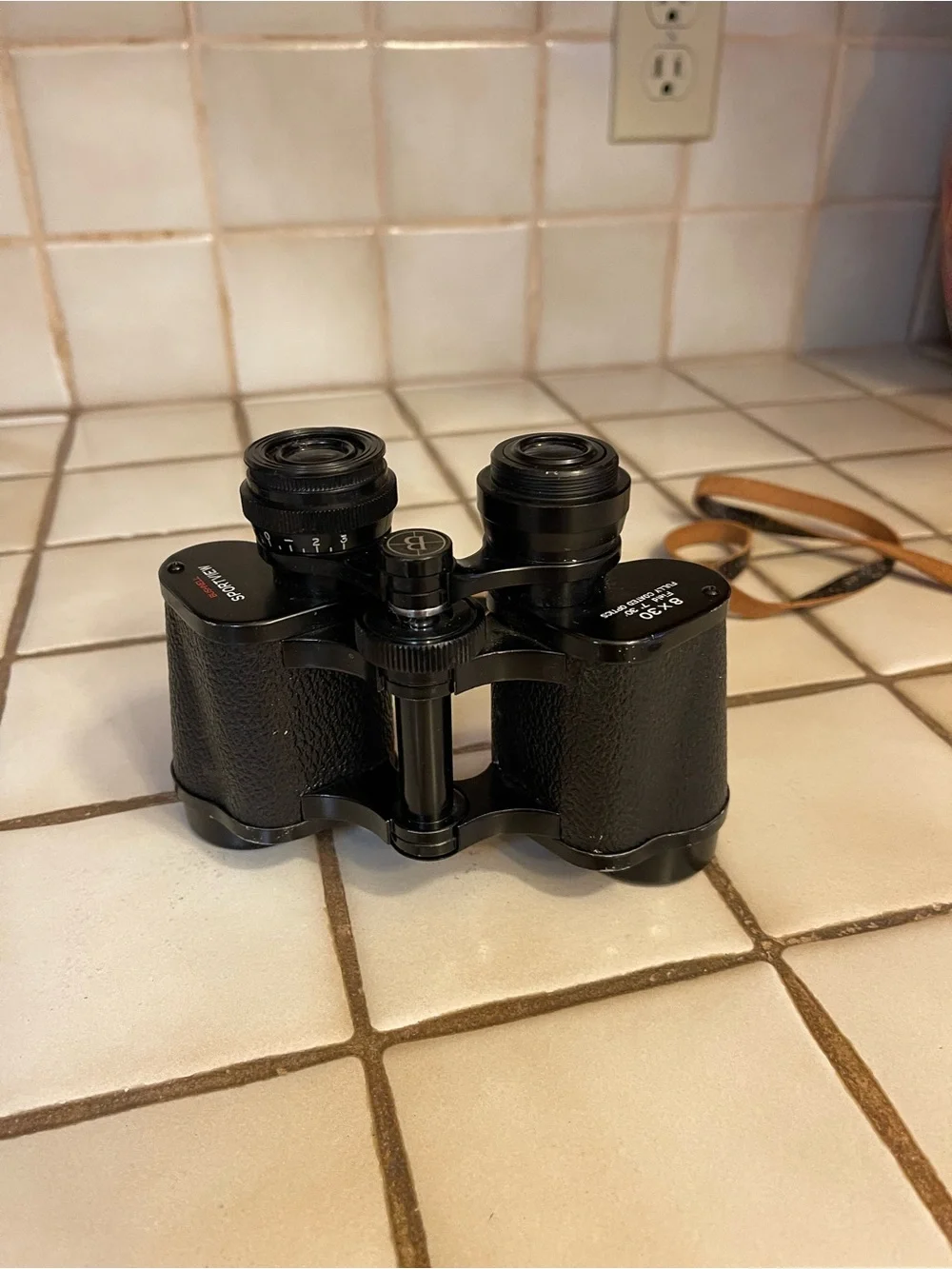 Vintage Bushnell Binoculars Sportview 8x30 with Leather Case